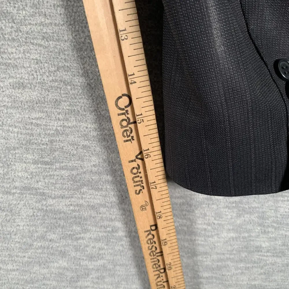 Canali Suit Jacket Mens 56R Gray Pinstripe Wool Super 120s Made Italy Saks Fifth
